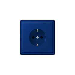 LS 990 in Les Couleurs® Le Corbusier | socket 4320T bleu outremer foncé | Schuko sockets | JUNG