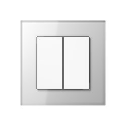 LS Plus | F40 push button white glass |  | JUNG