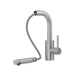 Fasson 40 mm single-lever kitchen tap with extendable outlet and hand shower | Kitchen taps | CONTI+