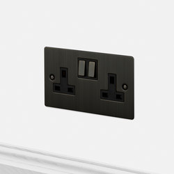 Electricity | 2G UK Socket | Smoked Bronze | Sockets | Buster + Punch