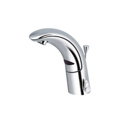 IQ lavatory faucet A10, with IR-Sensor, with mixing, with drain assembly - battery | Wash basin taps | CONTI+