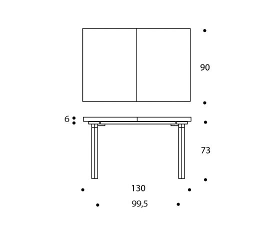 Aalto table extendable H92 | Esstische | Artek
