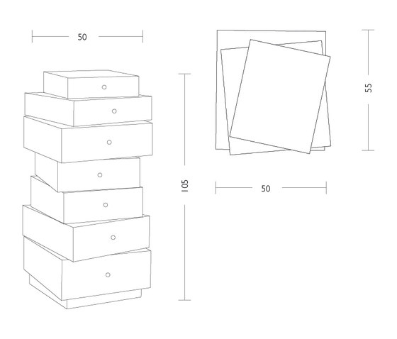 Schubladenstapel | Sideboards / Kommoden | Röthlisberger Kollektion