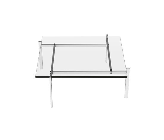 PK61™ Coffee table | Glass | Satin brushed stainless steel base | Tables basses | Fritz Hansen