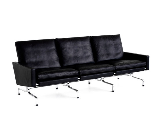 PK31™/3 | Sofa | Leather | Matt chromed spring steel base | Module | Divani | Fritz Hansen
