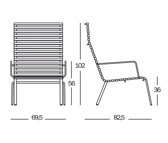 Striped Low chair | Fauteuils | Magis