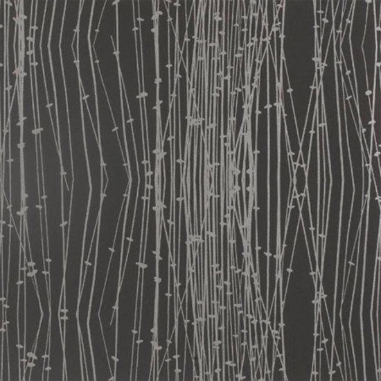 Reeds black/pewter wallpaper | Wandbeläge / Tapeten | Clarissa Hulse