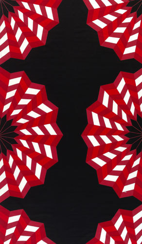 Fläkta red/black interior fabric | Tessuti decorative | Marimekko