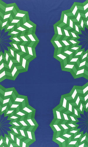 Fläkta green/blue interior fabric | Tejidos decorativos | Marimekko