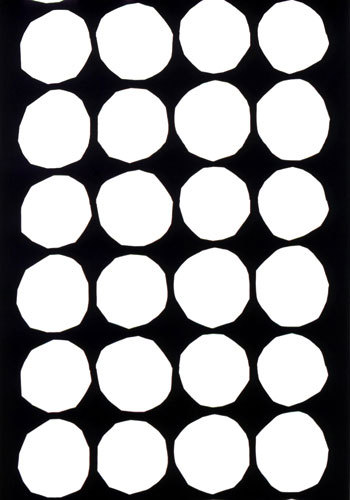 Kivet white/black interior fabric | Tissus de décoration | Marimekko