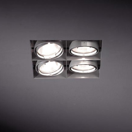 Multiple trimless 4SQx CDM-T | Recessed ceiling lights | Modular Lighting Instruments