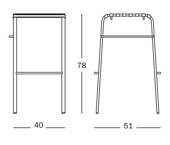 Striped Bar stool | Tabourets de bar | Magis