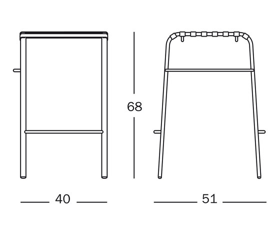 Striped Bar stool | Bar stools | Magis