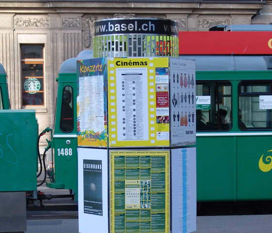 Small Advertising Pillar Basel | Terminales de información | BURRI