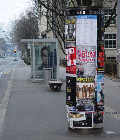 Small poster/advertising pillar | Bornes d'information | BURRI
