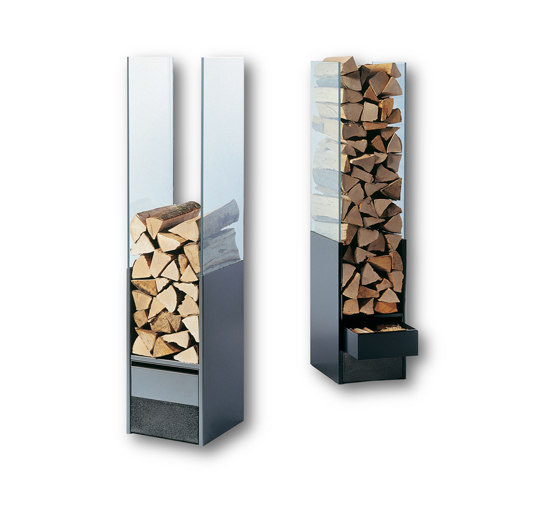 Wood Storage Unit Glass | Accessoires cheminée | Tonwerk Lausen AG