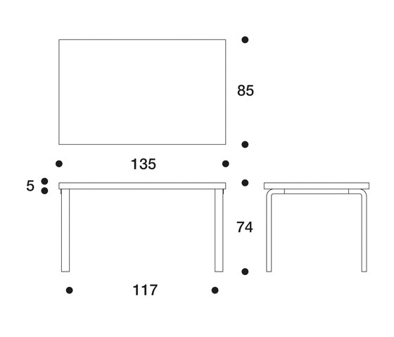 Aalto table rectangular 82B | Tavoli pranzo | Artek