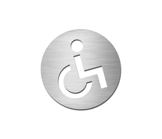Pictograms round | stainless steel | Disabled | Symbols / Signs | Serafini
