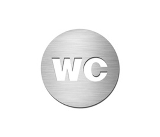 Pictograms round | stainless steel | WC | Pictogrammes / Symboles | Serafini