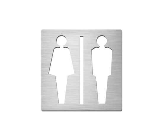Pictograms square | stainless steel | Ladies/Gentlemen | Symbols / Signs | Serafini