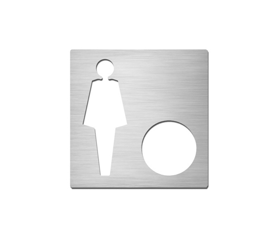 Pictograms square | stainless steel | Ladies+ | Symbols / Signs | Serafini