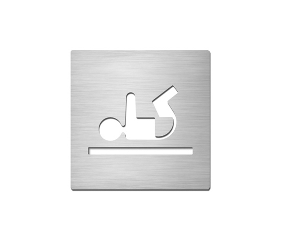 Pictograms square | stainless steel | Baby change | Pictogramas | Serafini