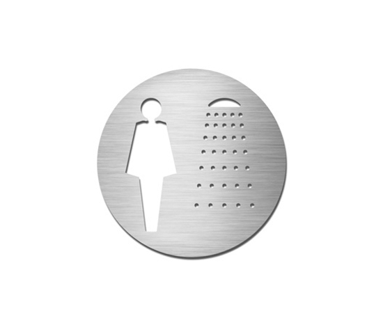 Pictograms round | stainless steel | Ladies shower | Pictogrammes / Symboles | Serafini