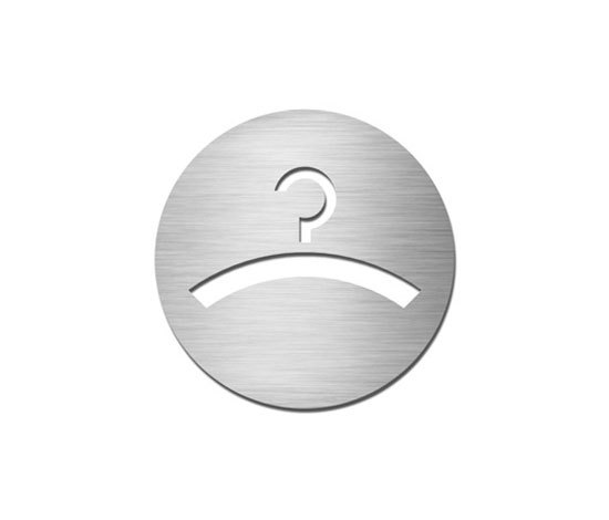 Pictograms round | stainless steel | Cloakroom | Pictogrammes / Symboles | Serafini
