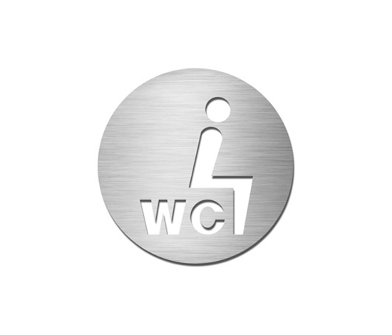 Pictograms round | stainless steel | Sit-down WC | Pittogrammi / Cartelli | Serafini