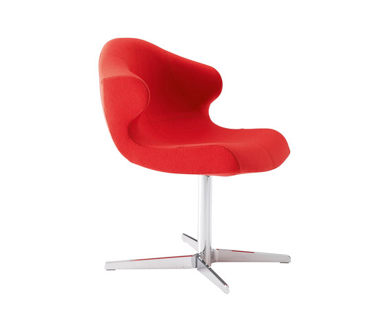 Alster | Alster Carver Chair Central Pedestal - Brilliant Chrome | Chairs | Ligne Roset