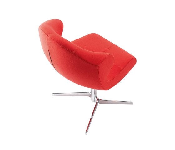 Alster | Alster Carver Chair Central Pedestal - Brilliant Chrome | Chairs | Ligne Roset