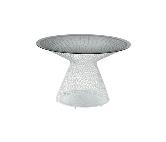 Heaven 4/6 seats round table with glass top | 494+494/V | Tavoli pranzo | EMU Group
