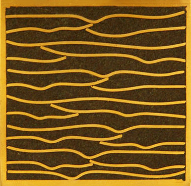 Pleats gold moss 5x5 | Piastrelle metallo | Ann Sacks