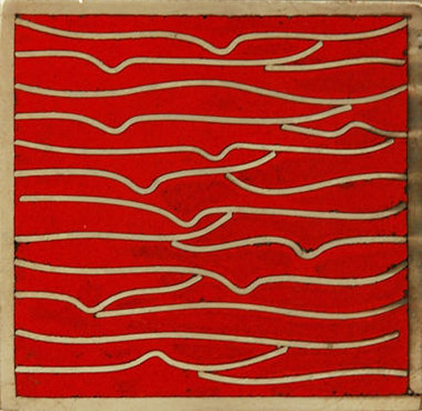 Pleats nickel red 5x5 | Piastrelle metallo | Ann Sacks