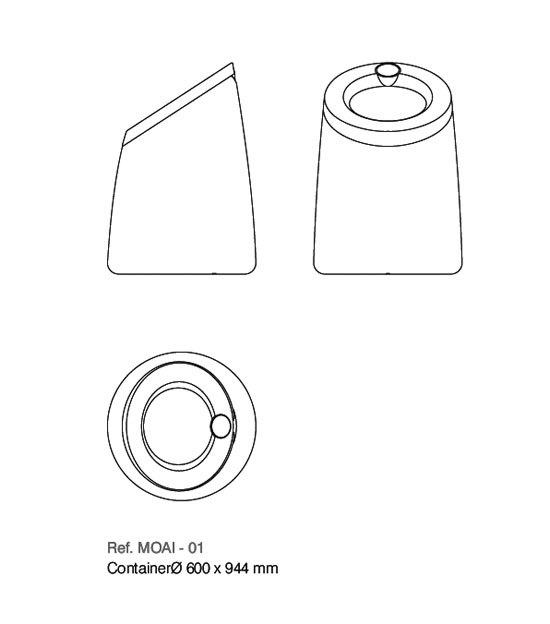 Moai | Abfallbehälter / Papierkörbe | Vilagrasa