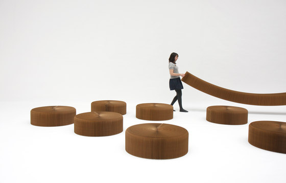 softseating | natural brown paper softseating | Poufs | molo
