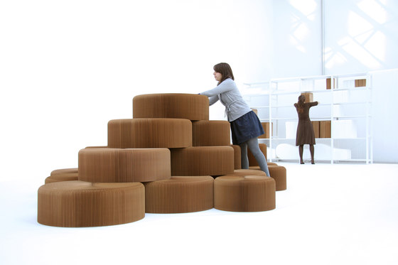 softseating | natural brown paper softseating | Pufs | molo