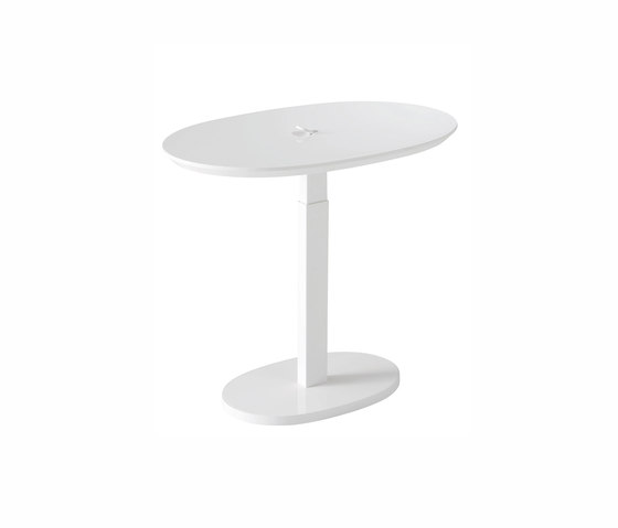 Lunatique | Pedestal Table Gloss White Lacquer Gloss White Lacquered Base | Side tables | Ligne Roset