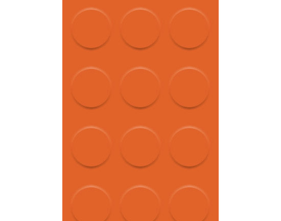 BS Classic Y 510 Orange 3 | Natural rubber tiles | Artigo