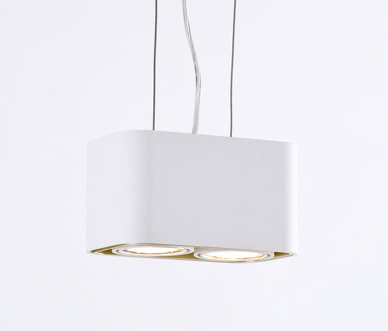Docus P II white structured mat champagne | Suspended lights | Wever & Ducré