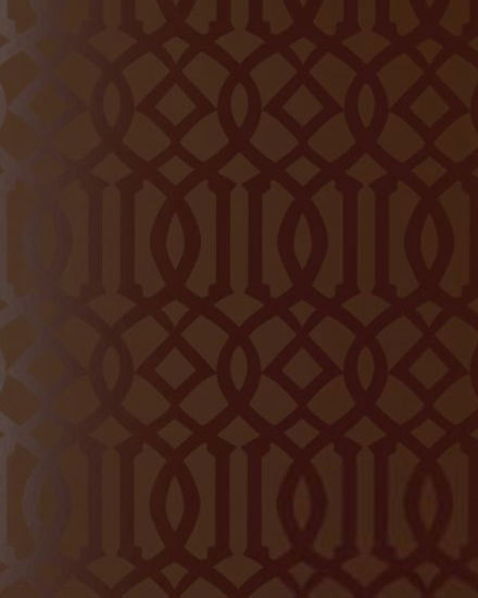Imperial Trellis Sable Gloss wallcovering | Wall coverings / wallpapers | F. Schumacher & Co.