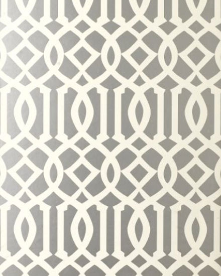 Imperial Trellis Silver wallcovering | Wall coverings / wallpapers | F. Schumacher & Co.