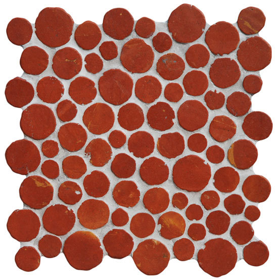 Round Dia M Roso | Natural stone mosaics | Mosaic Miro Production