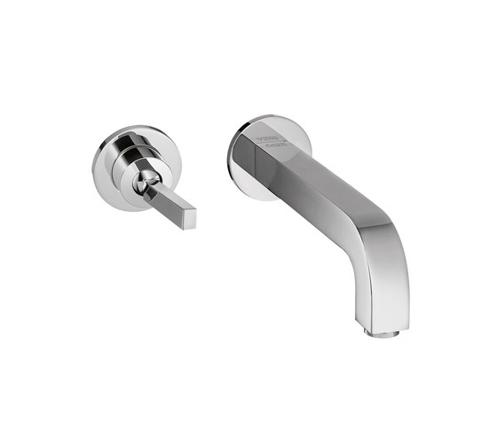 AXOR Citterio Single Lever Basin Mixer for concealed installation with escutcheons and spout 165mm wall mounting DN15 | Wash basin taps | AXOR