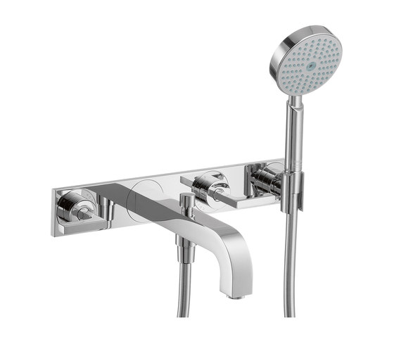 AXOR Citterio 3-Hole Bath Mixer with lever handles and plate DN15 | Bath taps | AXOR