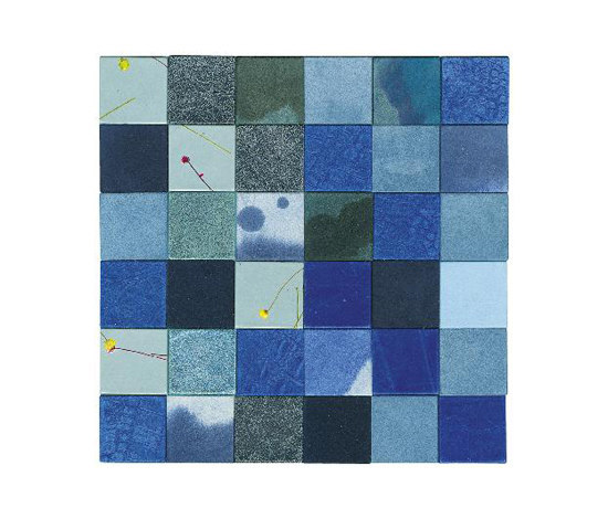 Forza del Colore blu | Leder Mosaike | Studioart