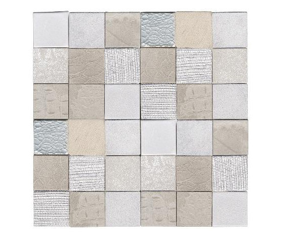 Texture bianco | Mosaici cuoio | Studioart