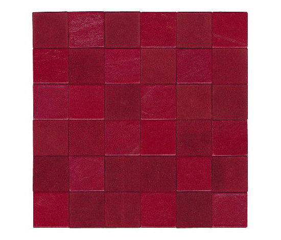 Opaco lucido rosso | Leder Mosaike | Studioart