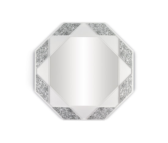 Eight Sided Mirror (black & white) | Miroirs | Lladró