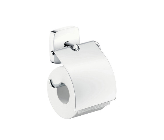 hansgrohe Papierrollenhalter mit Deckel | Toilettenpapierhalter | Hansgrohe